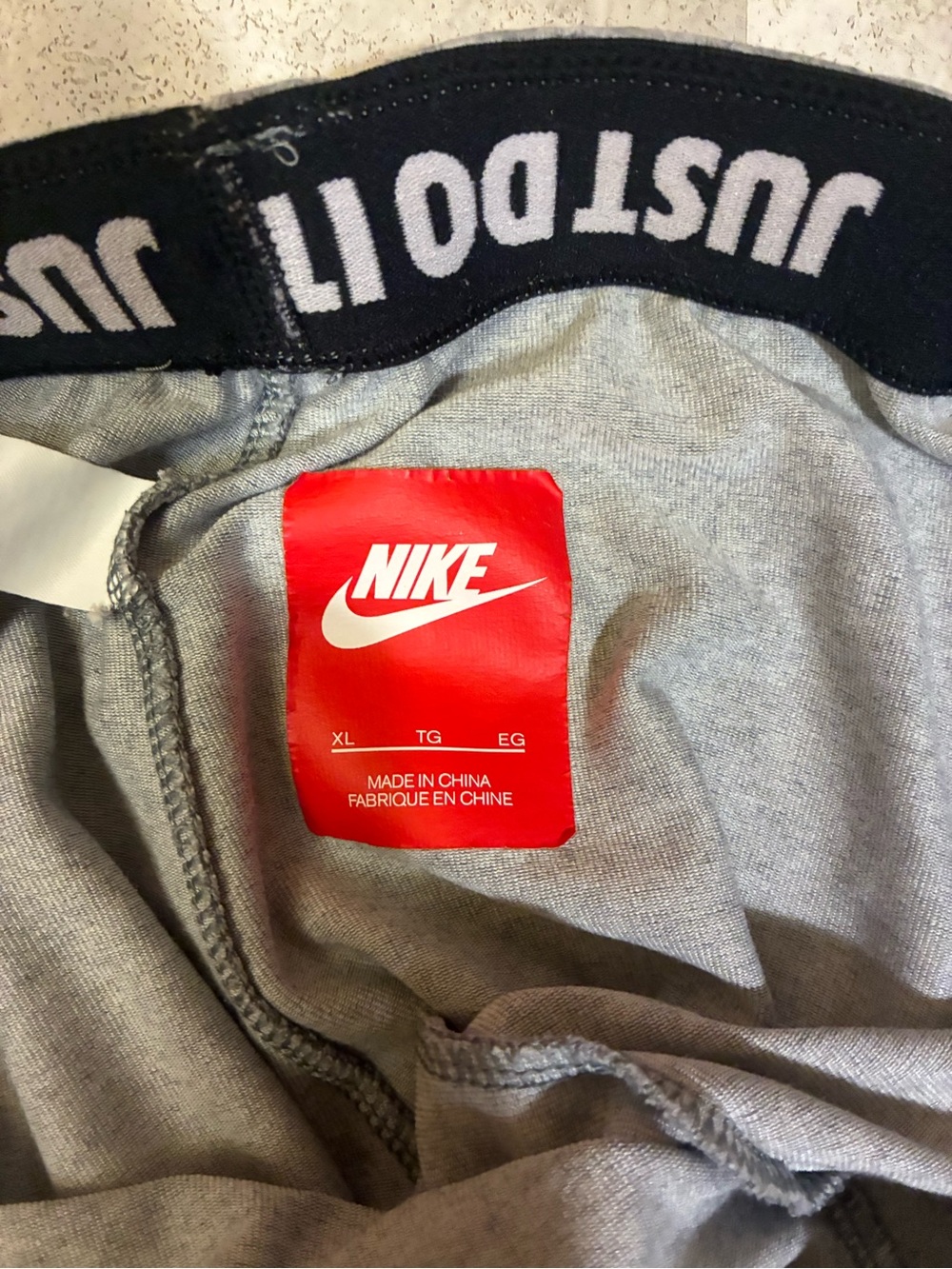 Nike Gray Sweatpants with Black Logo - Picture 7 of 9